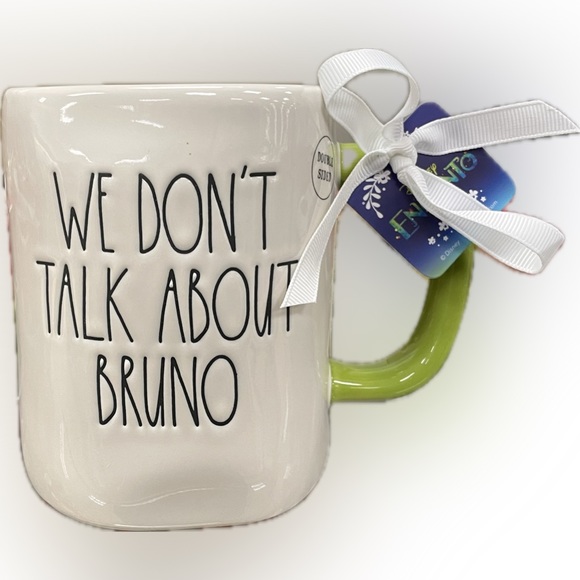 NWT Rae Dunn Disney Double-Sided Encanto Mug - “We Don’t Talk About Bruno” 💚 - Picture 2 of 5